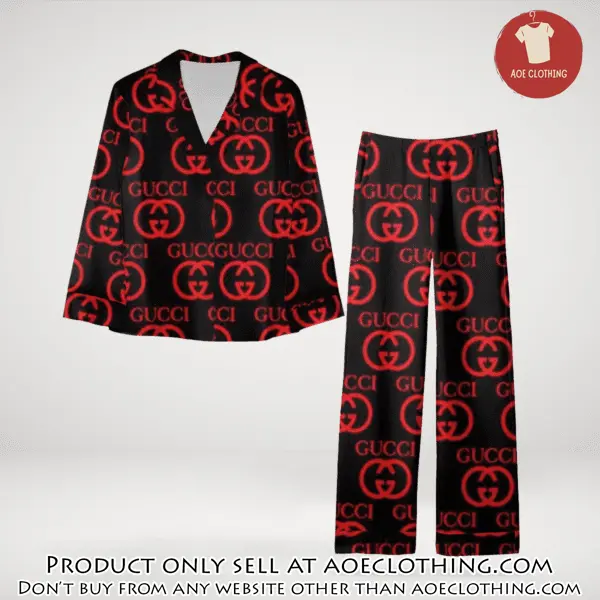 Trending luxury gc satin pajama set pjs1063 aoe2603137